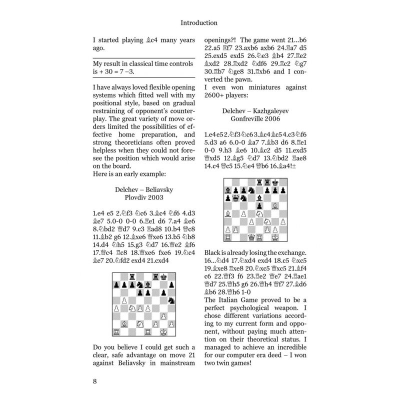 Bc4 against the Open Games - Alexander Delchev (K-5442)