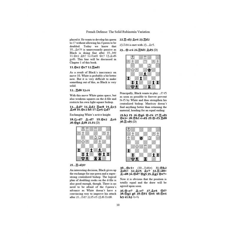 Hannes Langrock - French Defense: The Solid Rubinstein Variation: Druga edycja. (K-5570)