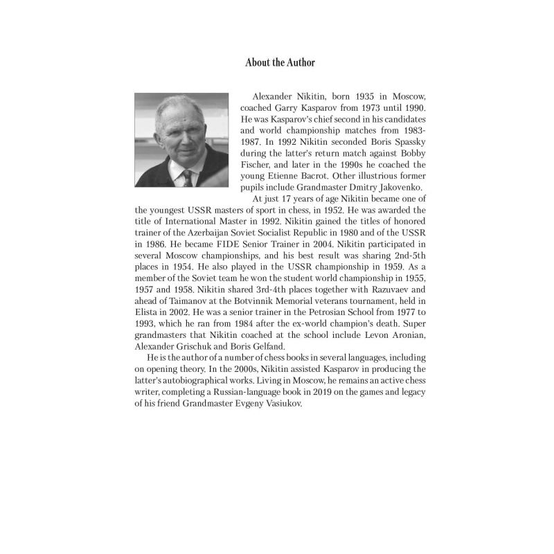 Alexander Nikitin - Coaching Kasparov, Year by Year and Move by Move, Część 1: The Whizz-Kid (1973-1981) (K-5739)