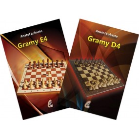 Zestaw 2 książek pt. Gramy 1.e4 i Gramy 1.d4 - A. Łokasto (K-5081/kpl)