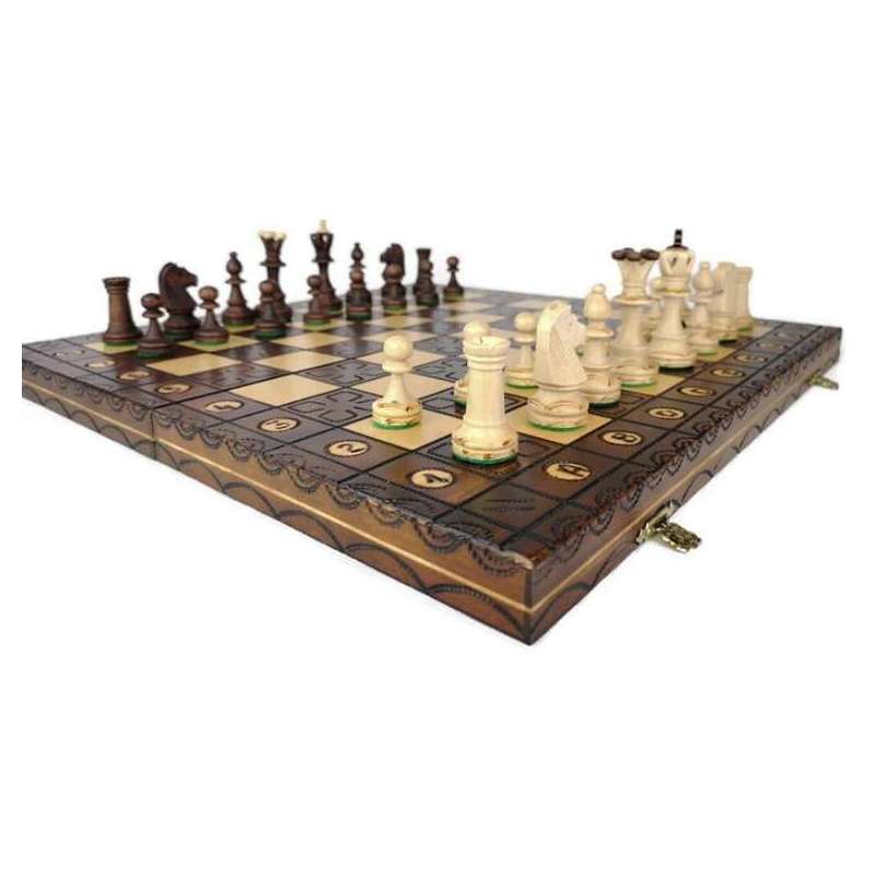 Szachy Junior - Wypalane, ozdobne (S-231)