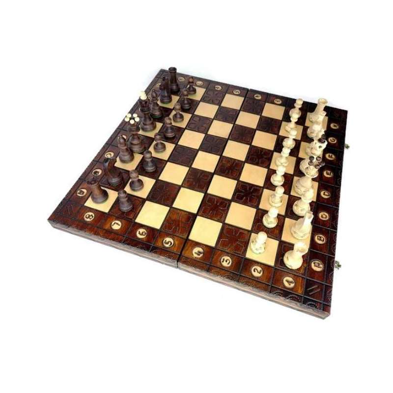 Szachy Junior - Wypalane, ozdobne (S-231)