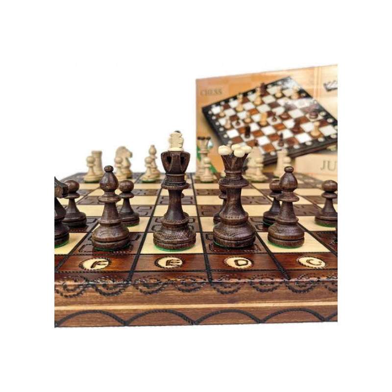 Szachy Junior - Wypalane, ozdobne (S-231)