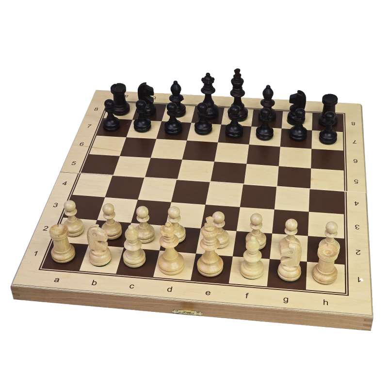 Szachy drewniane turniejowe nr 4 - drukowane (S-10/t)