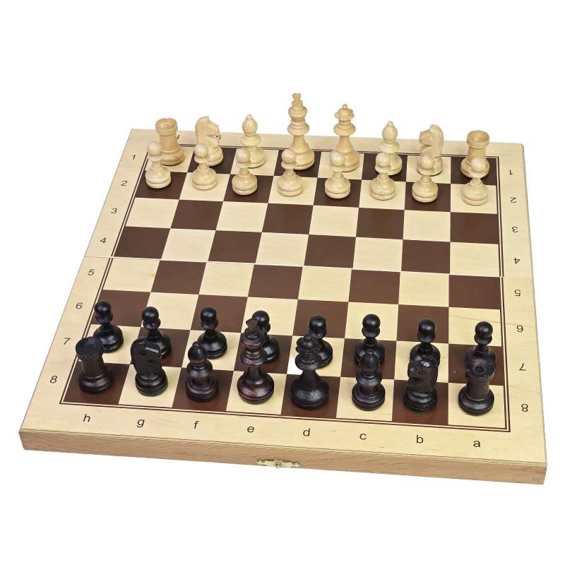 Szachy drewniane turniejowe nr 4 - drukowane (S-10/t)