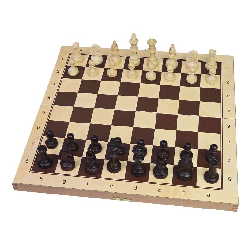 Szachy drewniane turniejowe nr 4 magnetyczne (S-10/tm)