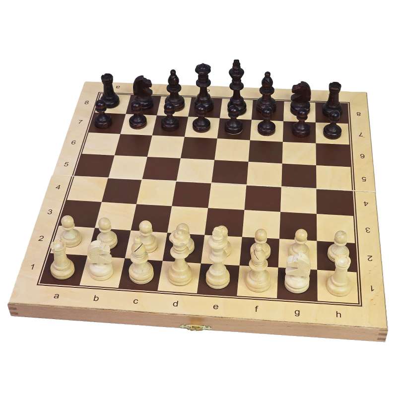 Szachy drewniane turniejowe nr 4 magnetyczne (S-10/tm)