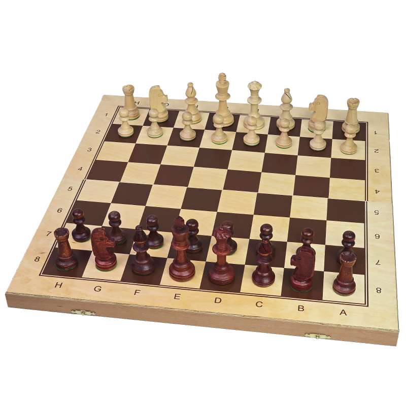 Szachy drewniane turniejowe nr 5 - drukowane (S-12/t)