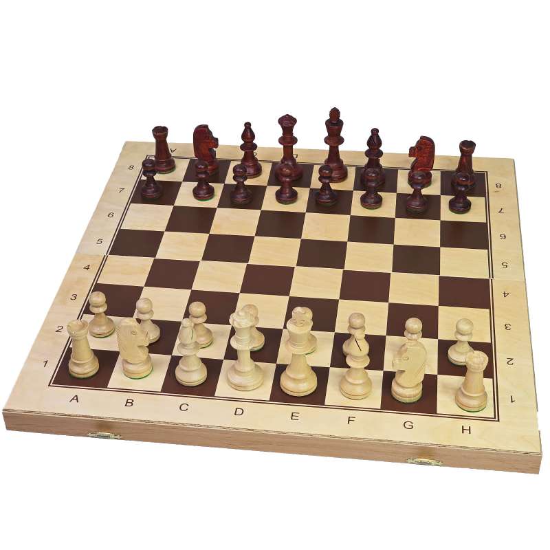 Szachy drewniane turniejowe nr 5 - drukowane (S-12/t)