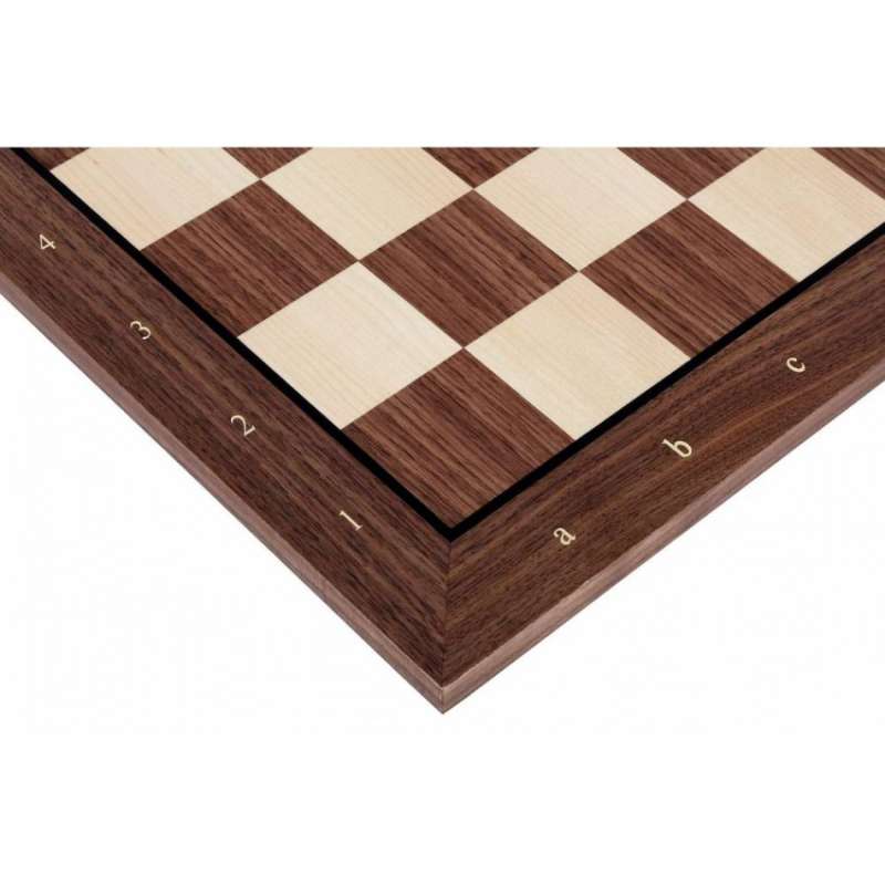 Szachownica drewniana Exclusive nr 6 / intarsja / orzech (S-185)