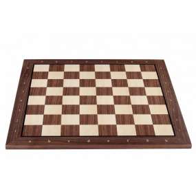 Szachownica drewniana Exclusive nr 6 / intarsja / orzech (S-185)