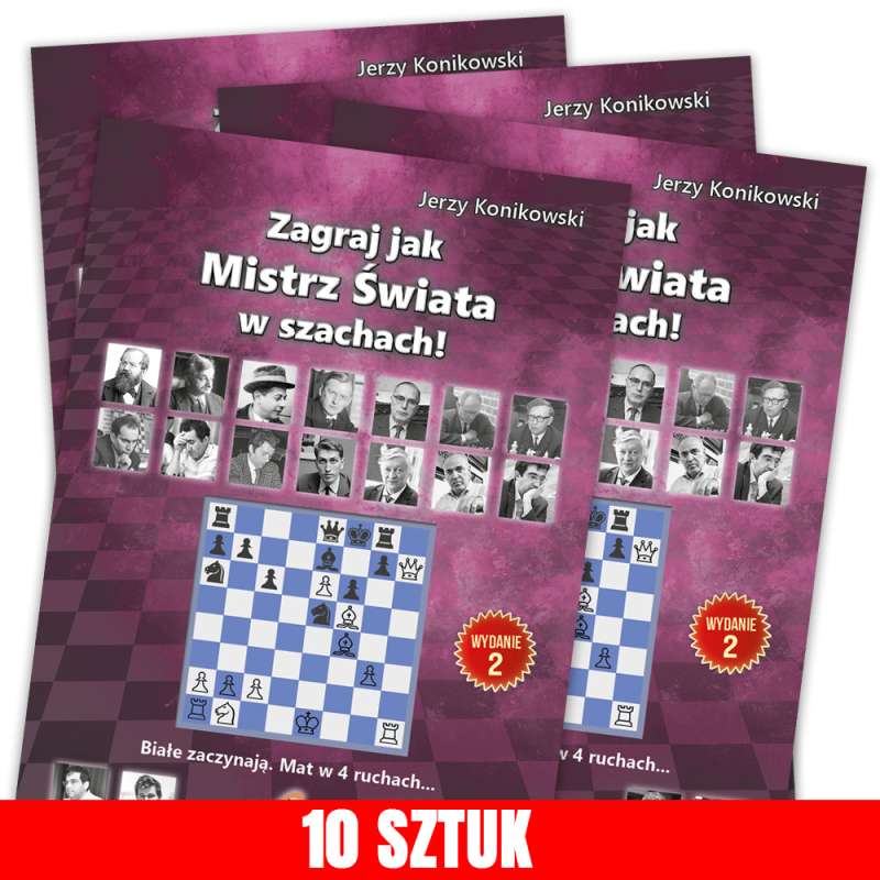 10x Zagraj jak mistrz świata w szachach! wydanie 2 - Jerzy Konikowski (K-6499/10)