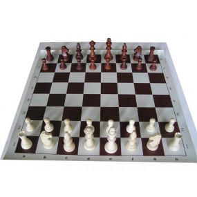 6 x Zestaw: Figury szachowe Staunton nr 5 + szachownica zwijana (Z-24)