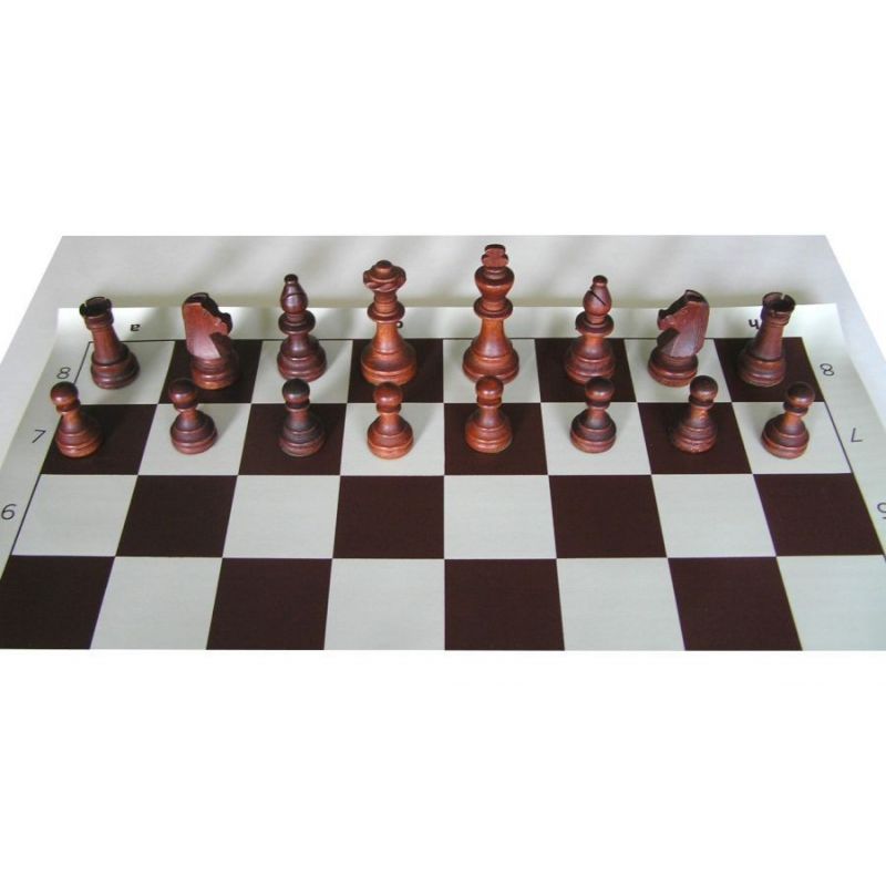 6 x Zestaw Klubowy II: Figury szachowe Staunton nr 5 + szachownica zwijana (Z-24)