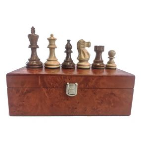 Figury szachowe American Staunton n6 w kasetce Exclusive egzotyczne drewno ( S-75/K)