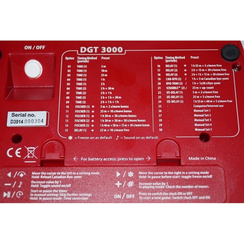 DGT  3000 - Elektroniczny zegar szachowy FIDE (ZS-25) 5 LAT GWARANCJI