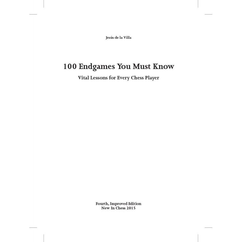 J. de la Villa "100 Endgames You Must Know" (K-5038)