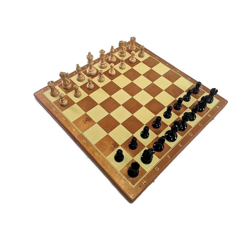 Szachy turniejowe składane  Nr. 6 AMERICAN czarne (S-162)
