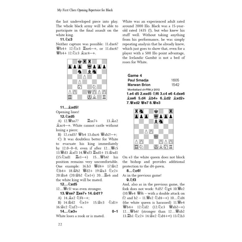 V. Moret - My First Chess Opening Repertoire for Black: A Ready-to-go Package for Ambitious Beginners (K-5274)