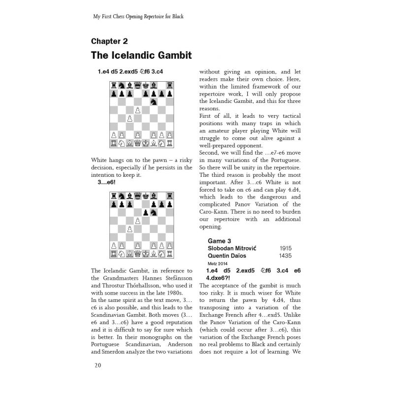 V. Moret - My First Chess Opening Repertoire for Black: A Ready-to-go Package for Ambitious Beginners (K-5274)