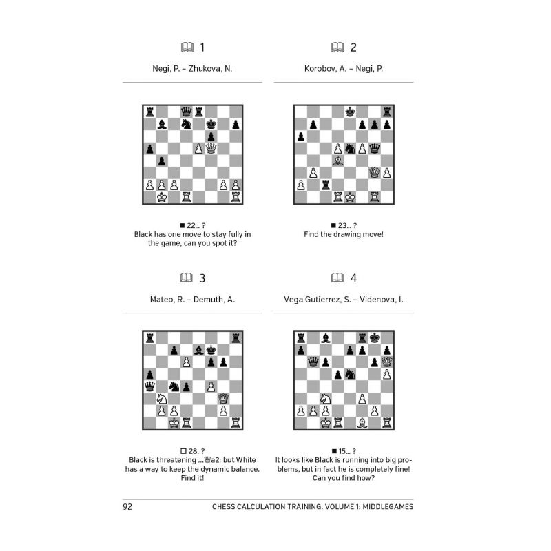 Chess Calculation Training Volume 1: Middlegames - Romain Edouard  (K-5312)