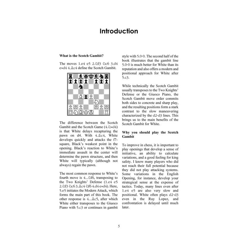 The Scotch Gambit: An Energetic and Aggressive Opening System for White (K-5331)