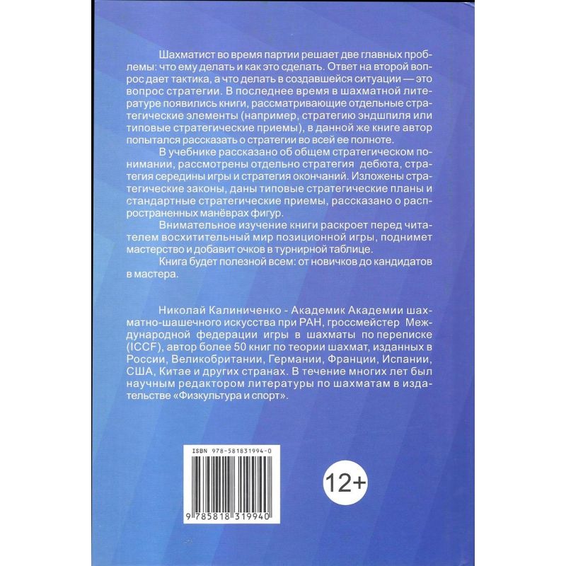 M. Kaliniczenko - Podręcznik szachowej strategii - dla młodych mistrzów (K-5344)