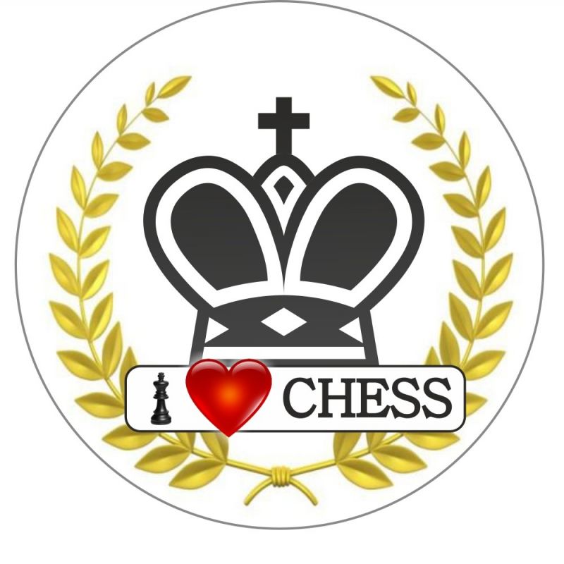 Magnes "I LOVE CHESS" - Figury (A-105)
